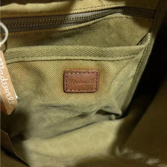 Olive Green Canvas Backpack - Picture 9 of 11